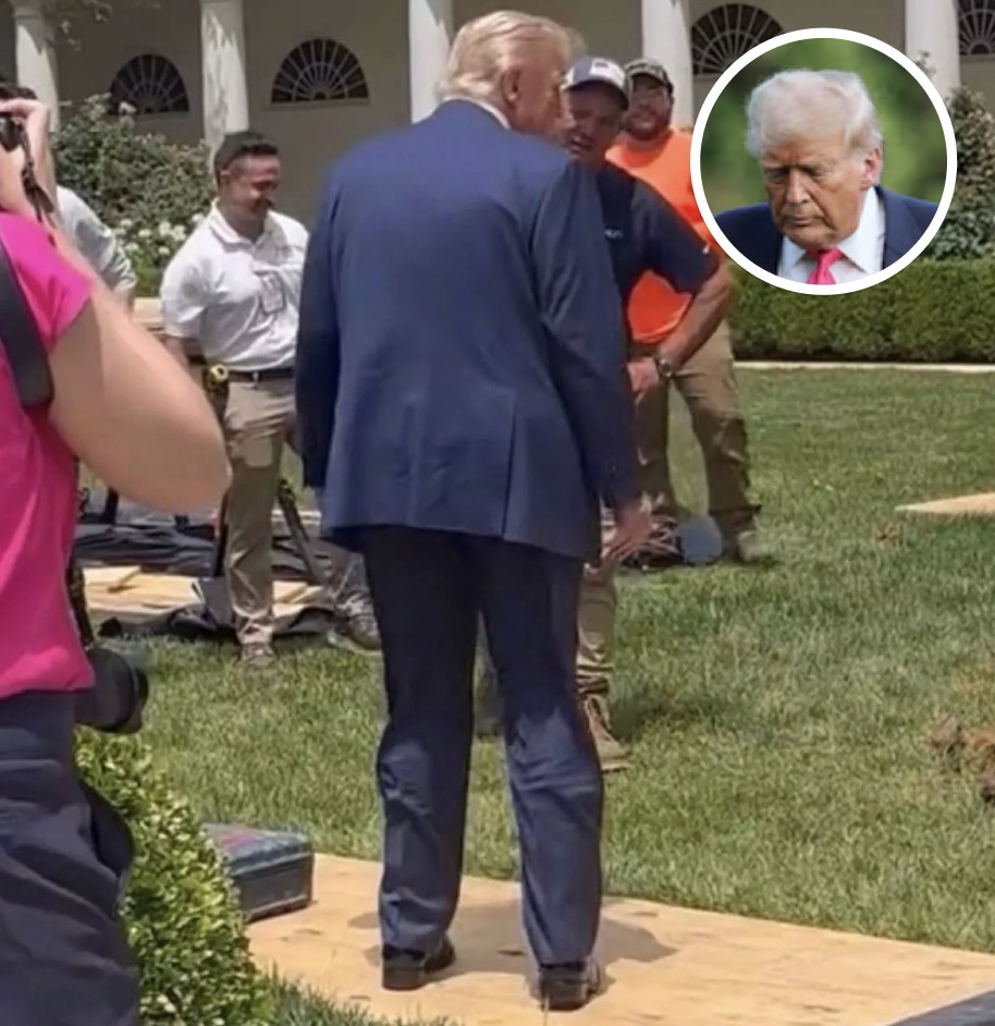 Photo Of Trump At White House Rose Garden Turns Heads After People Spot Small Detail
