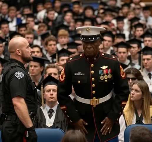 Security Approached a Marine at Graduation — Then Six Young Men Stepped Forward